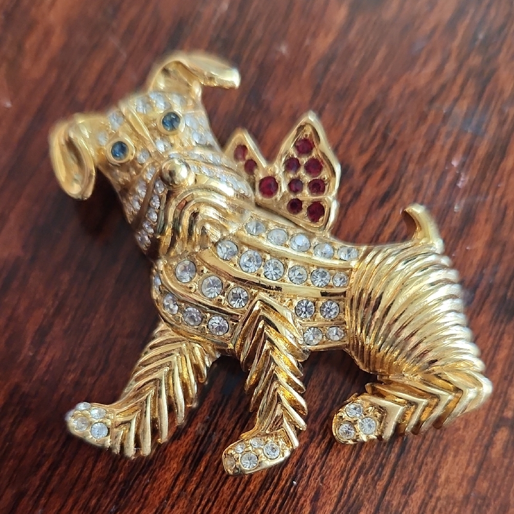 Kenneth‎ Jay Lane Gold Dog Brooch